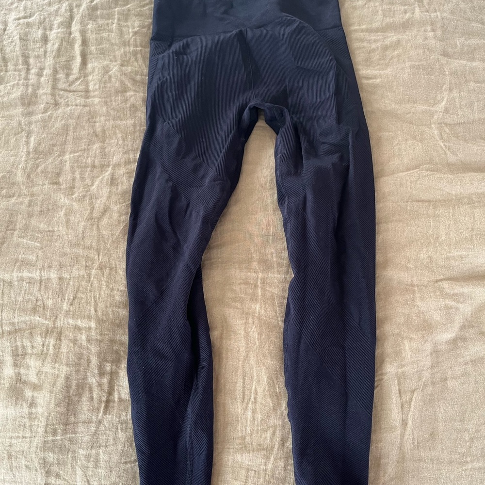 Fabletics Ribbed Black Leggings - Picture 2 of 2